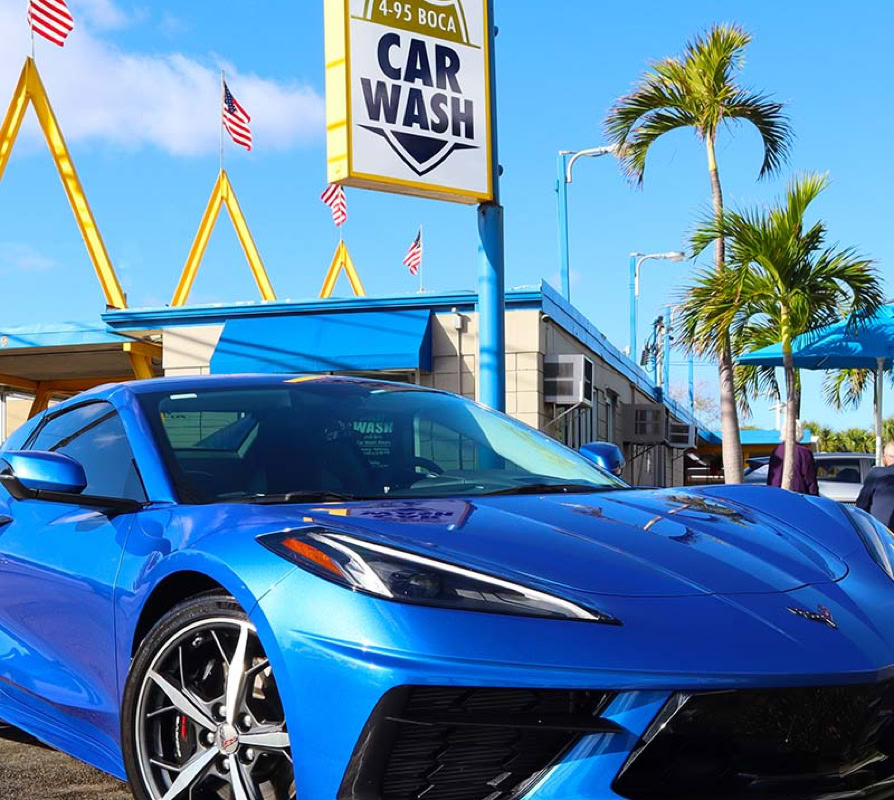 Car Wash with white car, Boca Car Wash Near me, Near me, Full Service,